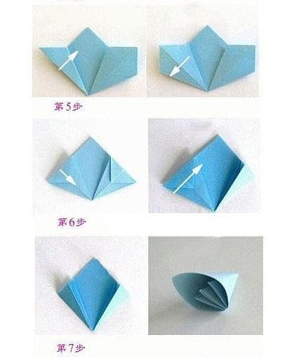 Cách xếp hoa Origami bằng giấy 8