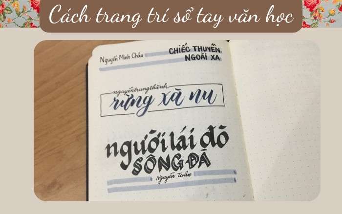 Cách trang trí sổ tay văn học