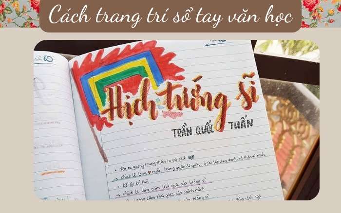 Cách trang trí sổ tay văn học