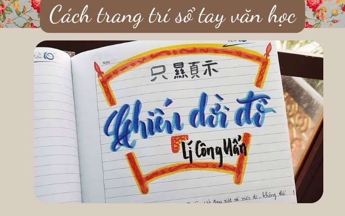 Cách trang trí sổ tay văn học