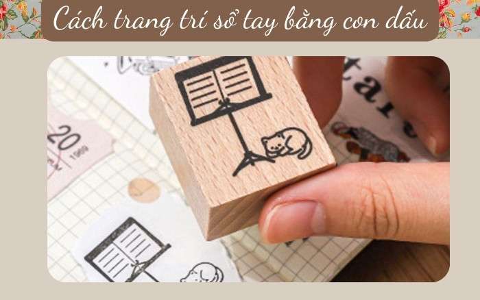 Cách trang trí sổ tay bằng tem