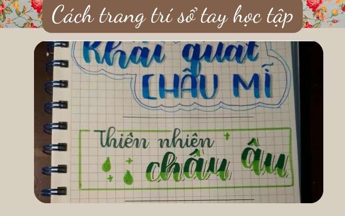 Cách trang trí sổ tay học tập