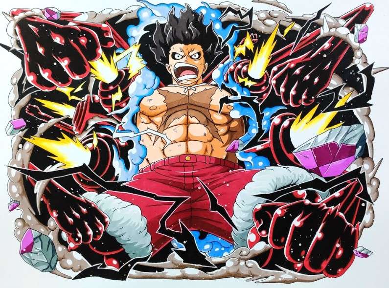 Cách vẽ Luffy đẹp nhất (cấp 4 và cấp 5) 13