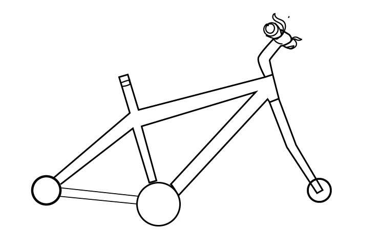 Cách vẽ một chiếc xe đạp 9