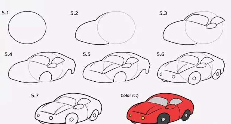 Cách vẽ xe đua 5