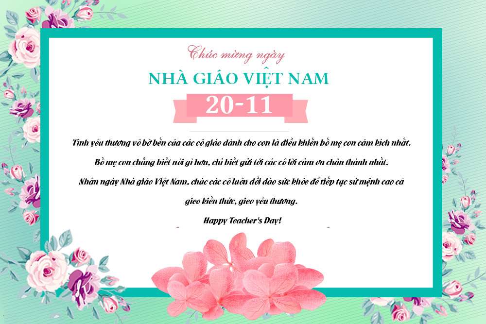 Cách Viết Thiệp Ngày 20 tháng 11 5