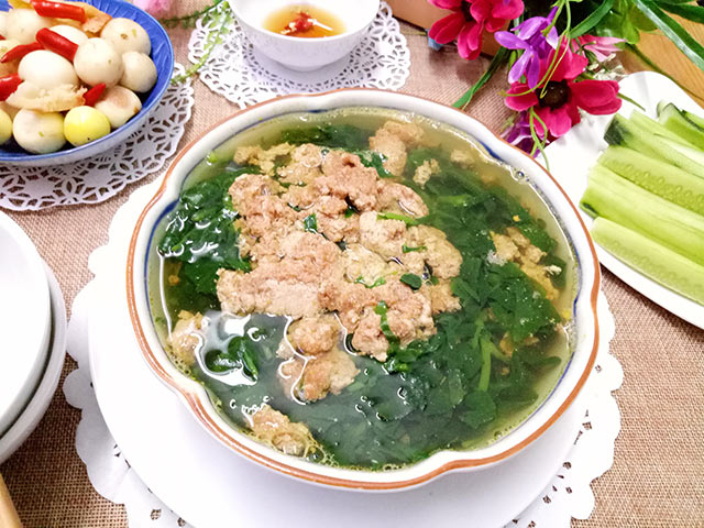 8. Canh cua có loại rau nào ngon?