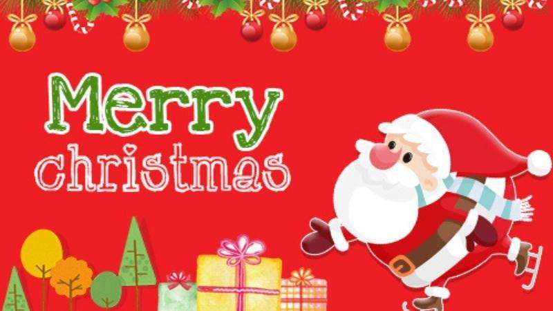 Mẫu thiệp giáng sinh ông già Noel