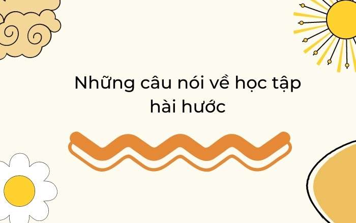 Những câu nói về học tập hài hước