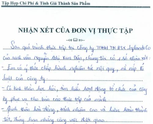 Ý kiến ​​doanh nghiệp về thực tập sinh