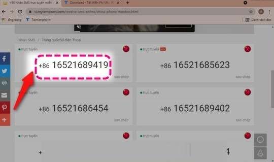 Số Điện Thoại Ảo Trung Quốc Nhận SMS 3