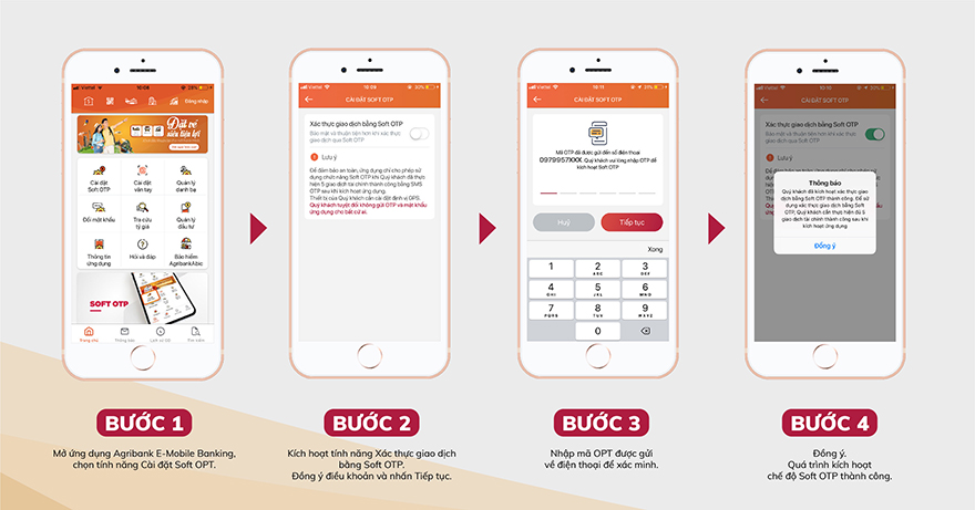 Soft OTP là bức tường vững chắc trong thanh toán điện tử của Agribank