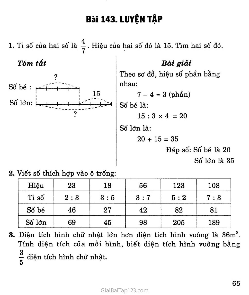 Diện tích hình thoi lớp 4 trang 142, 143