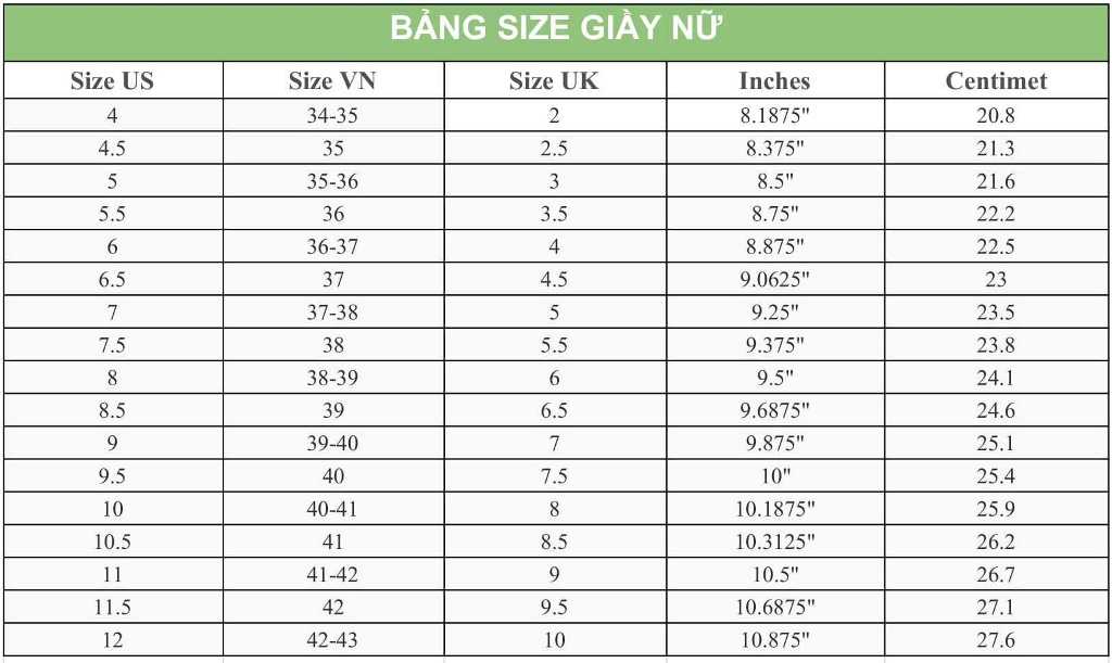 Cách chọn giày size 4