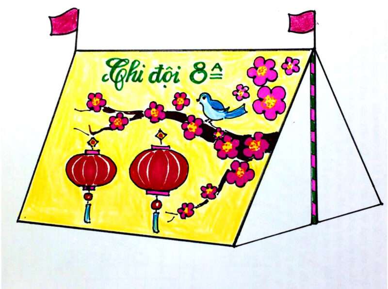 Cách vẽ lều 4