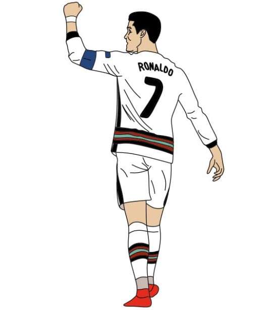 Cách vẽ Ronaldo 21