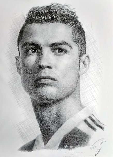 Cách vẽ Ronaldo 27