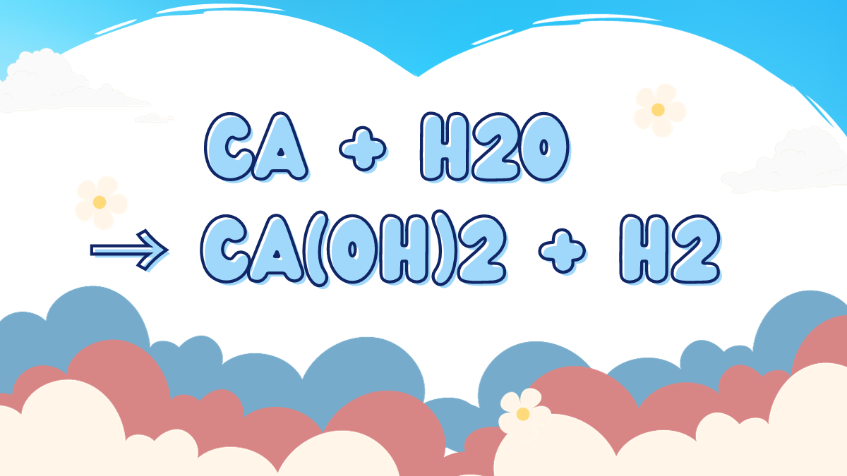 Phản ứng hóa học giữa canxi oxit (CaO) và nước (H2O)