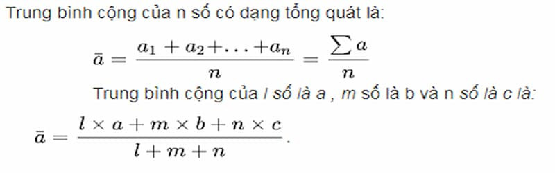 Trung bình cộng là gì? Công thức trung bình cộng lớp 4, lớp 5?