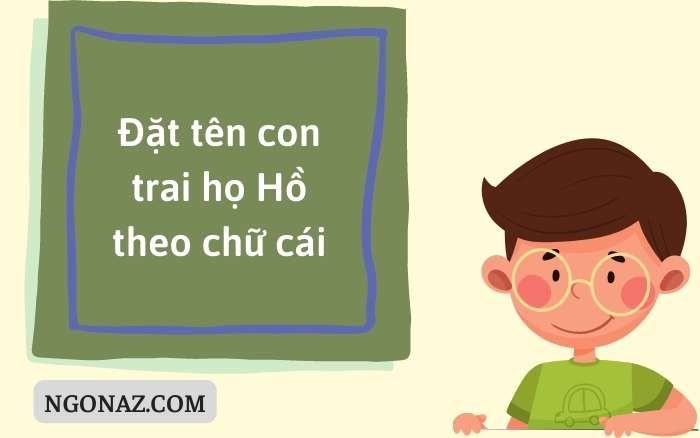 Bạn sẽ đặt tên con trai mình dựa trên bức thư là gì?