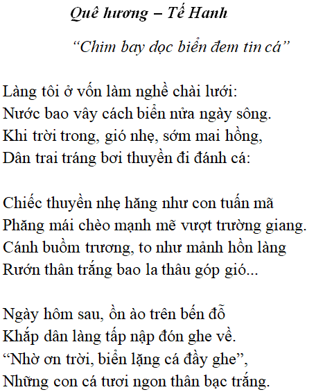 Quê hương (Tác giả - sách mới)