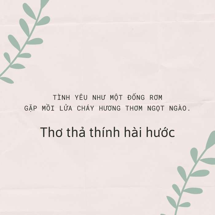 Thơ thả thính hài hước