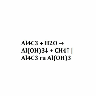 Cân bằng phương trình hóa học Al₄C₃ + H₂O → CH₄ + Al(OH)₃