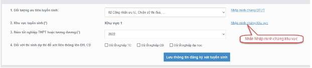 Cách đăng ký vào Bộ Giáo dục và Đào tạo 2023 Tiêu chuẩn xét tuyển Đại học Mẫu 8