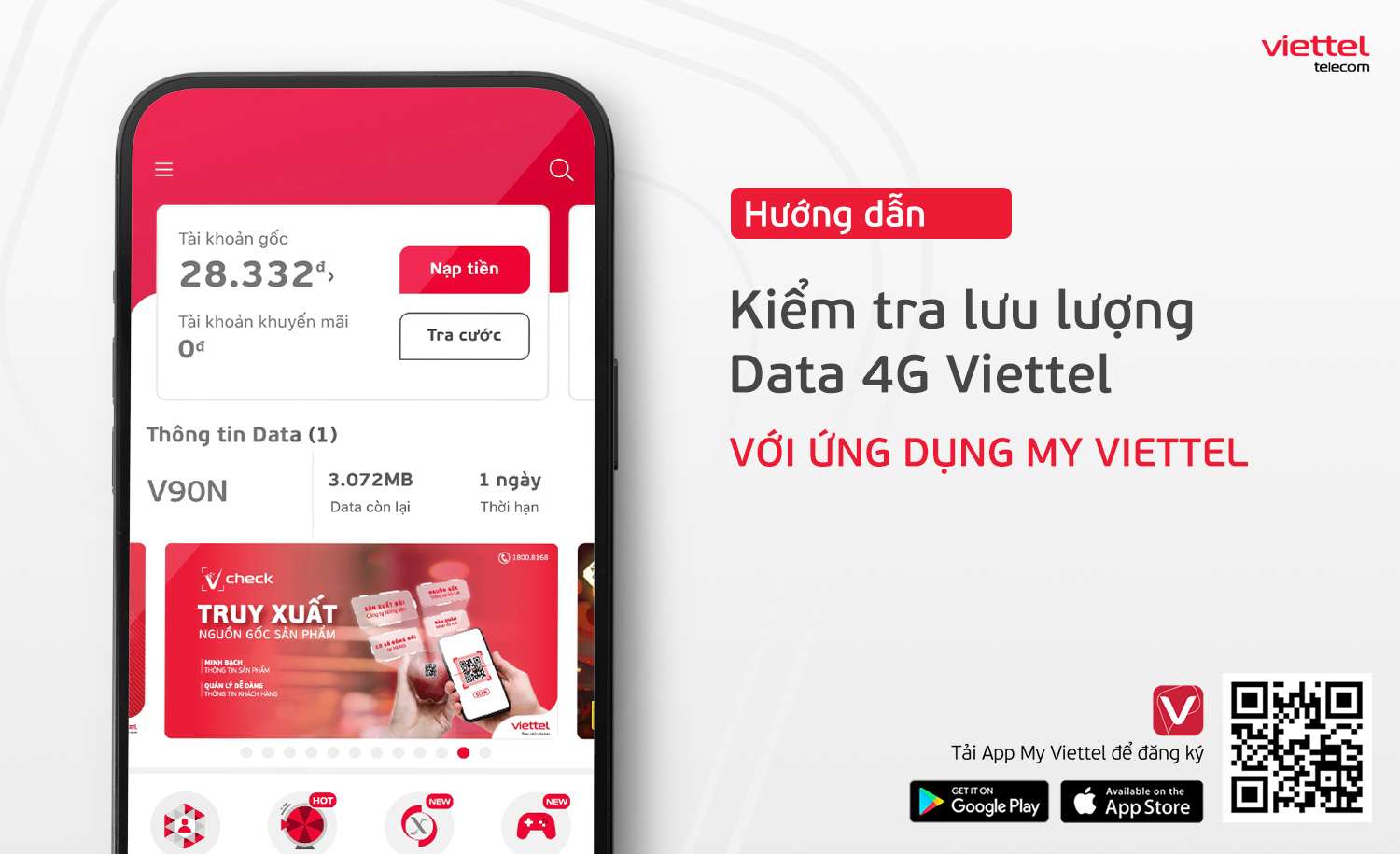 Cách kiểm tra dung lượng 4G Viettel 5