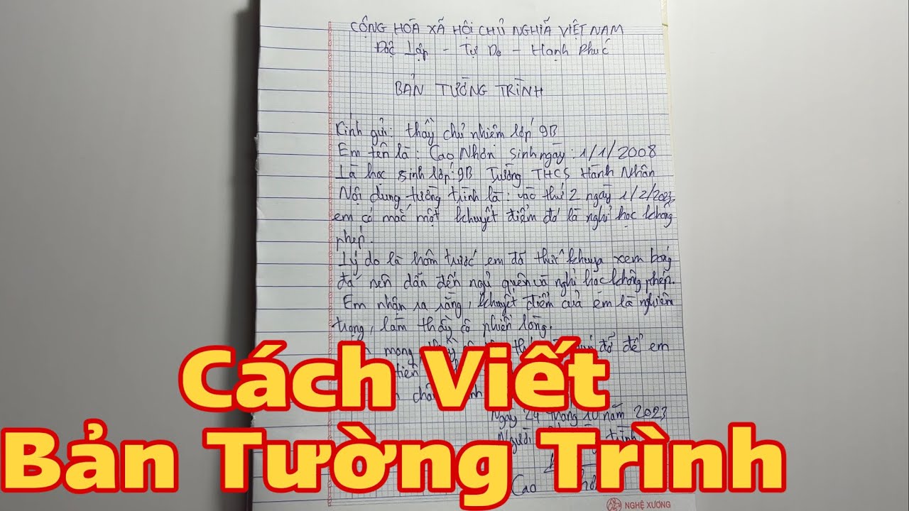 Cách viết báo cáo cho học sinh - YouTube